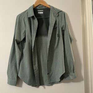 Columbia green checkered Omni-shade shirt
